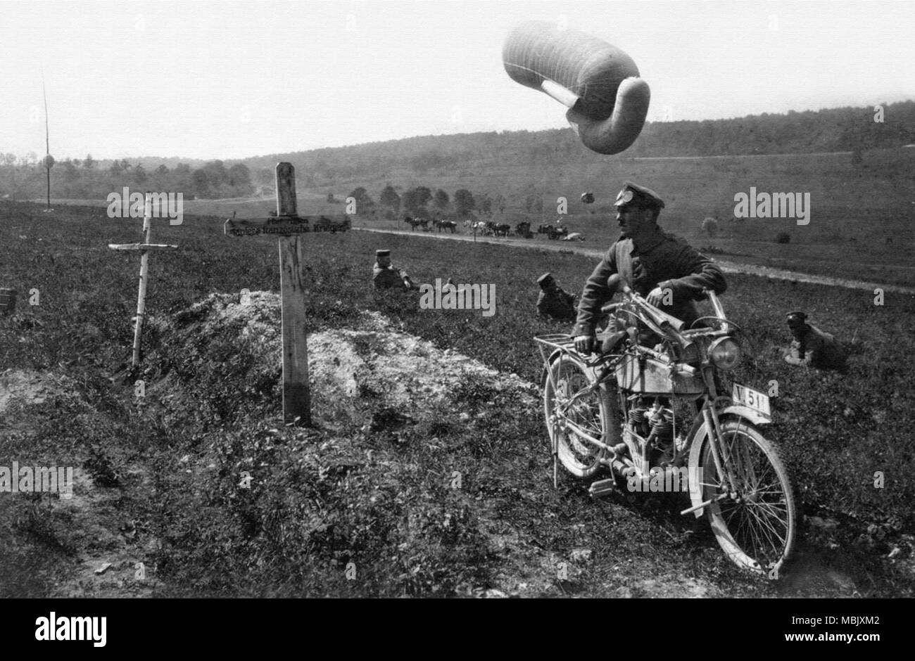 German Compassion for Dead French Stock Photo