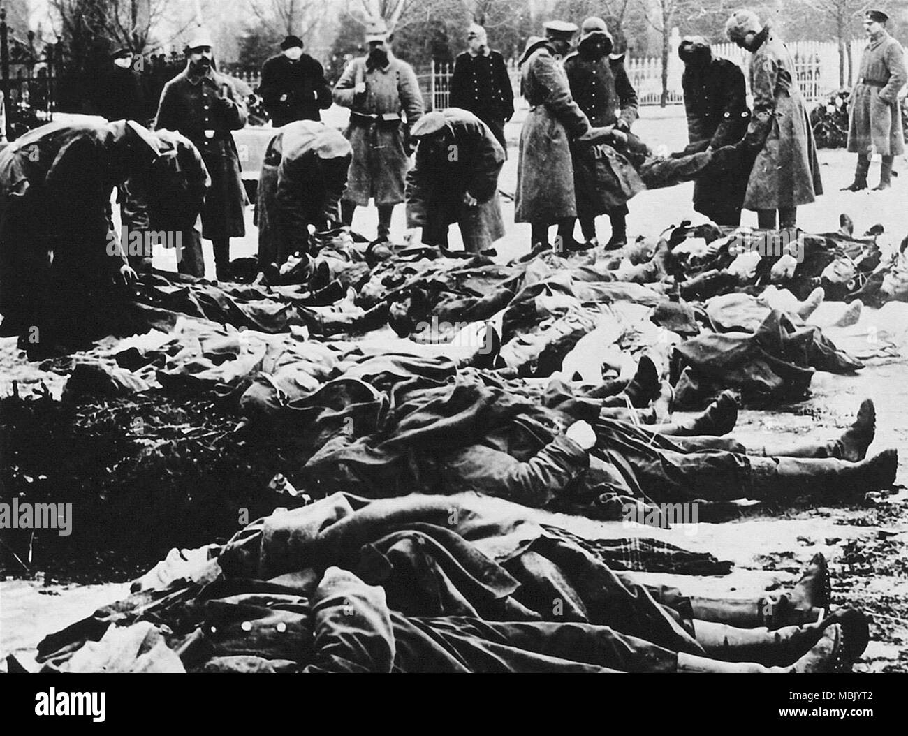 German Piles on Somme Battlefield Stock Photo
