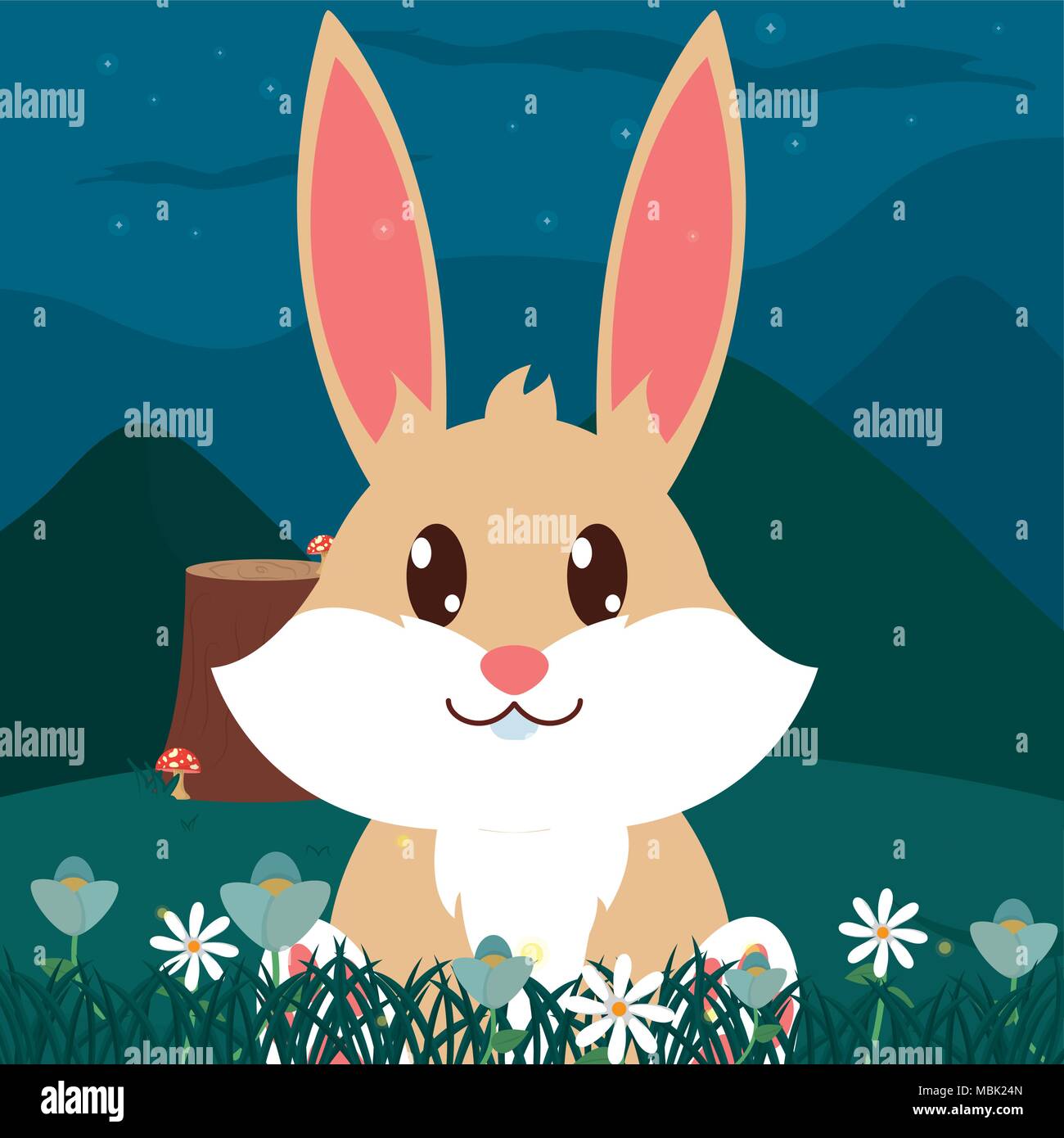 Land of rabbit Stock Vector Images - Alamy