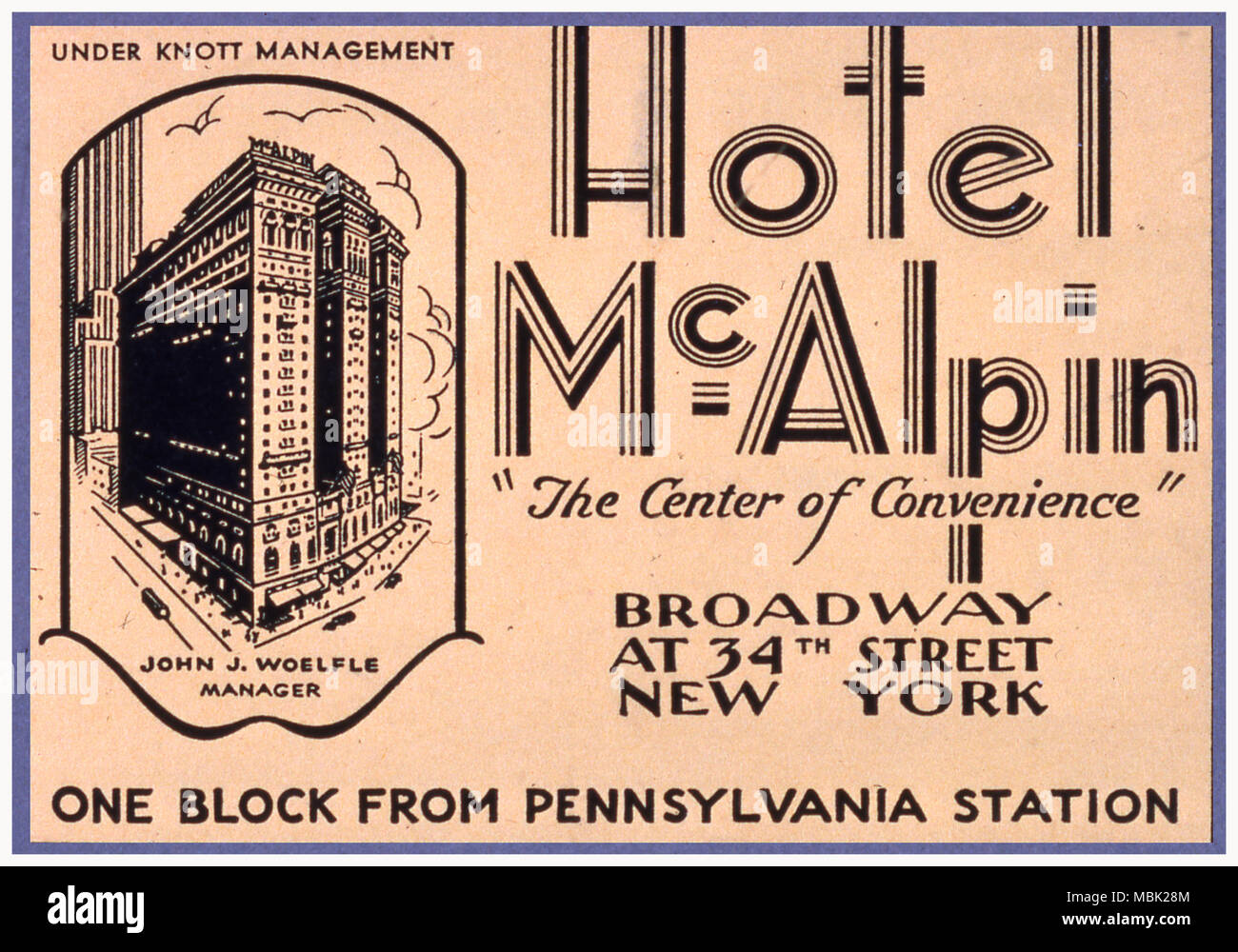 Hotel McAlpin Stock Photo