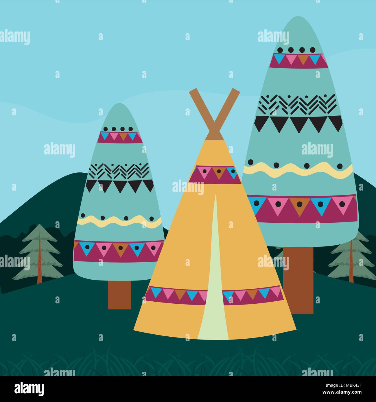 American indian tents Stock Vector Images - Alamy