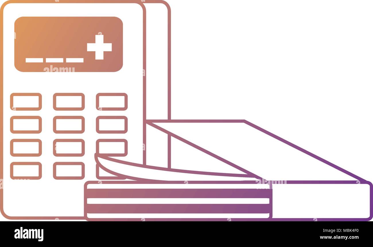book and calculator icon over white background, colorful design. vector ...