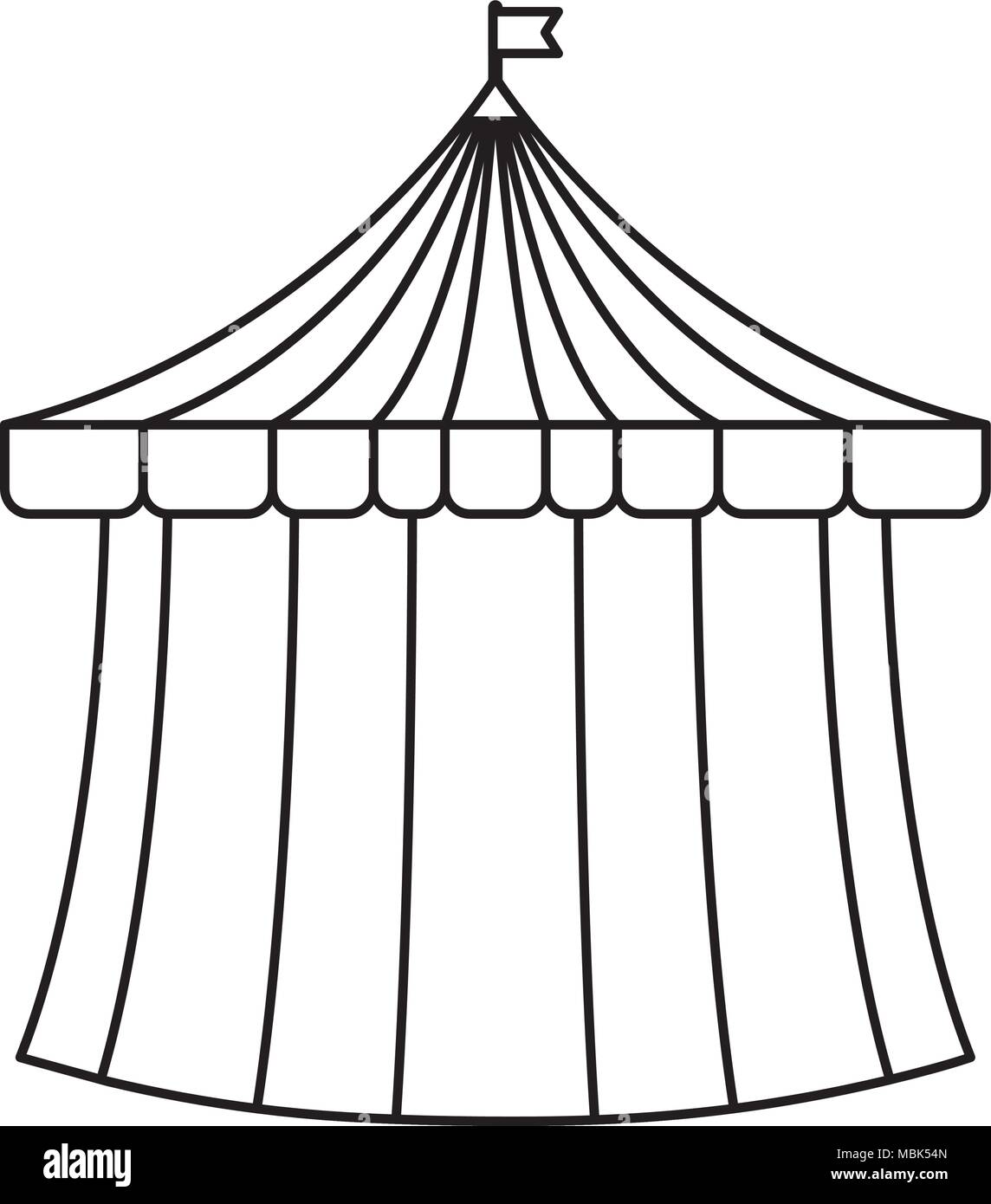 circus tent icon over white background, vector illustration Stock ...