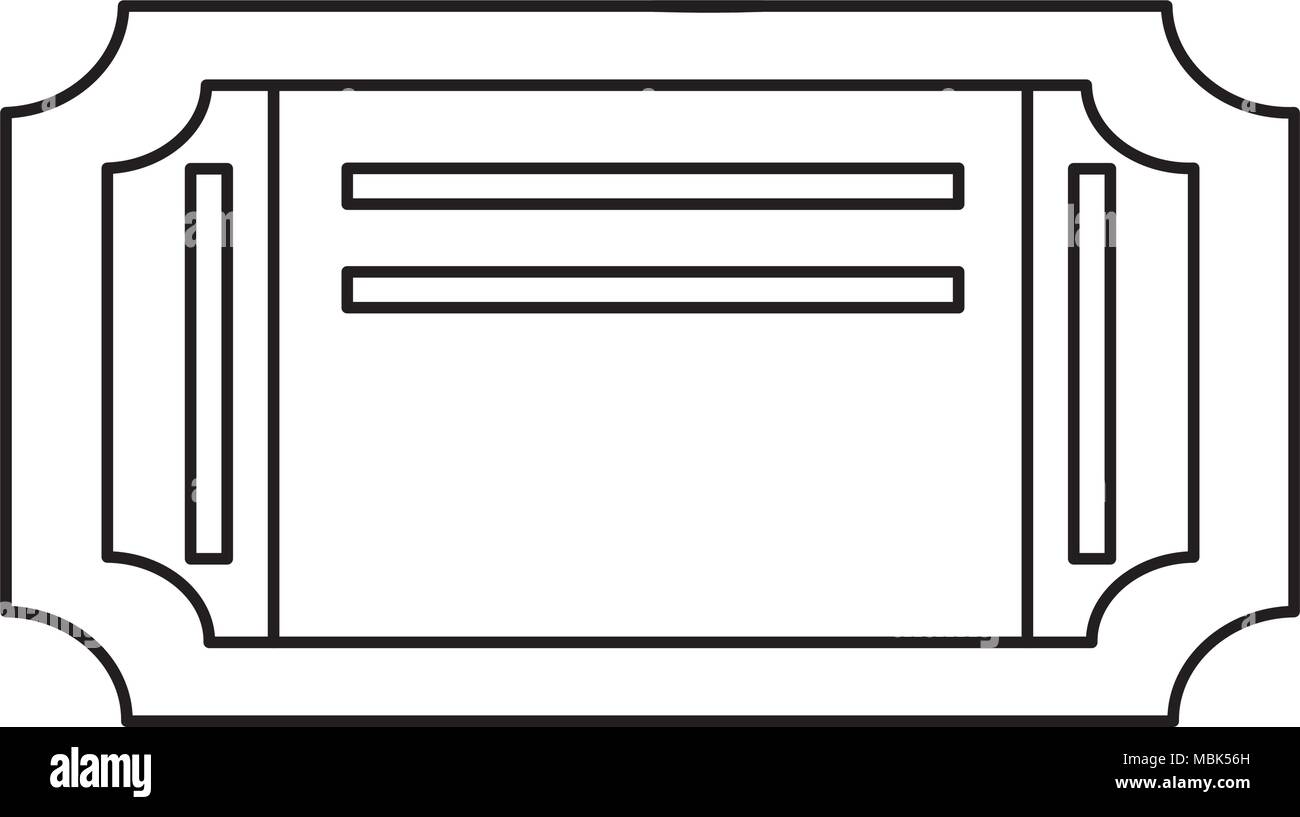 cinema ticket icon over white background, vector illustration Stock ...
