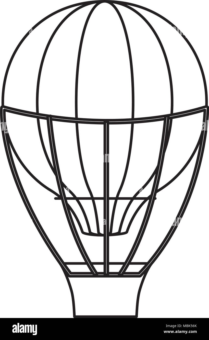 hot air balloon icon over white background, vector illustration Stock ...