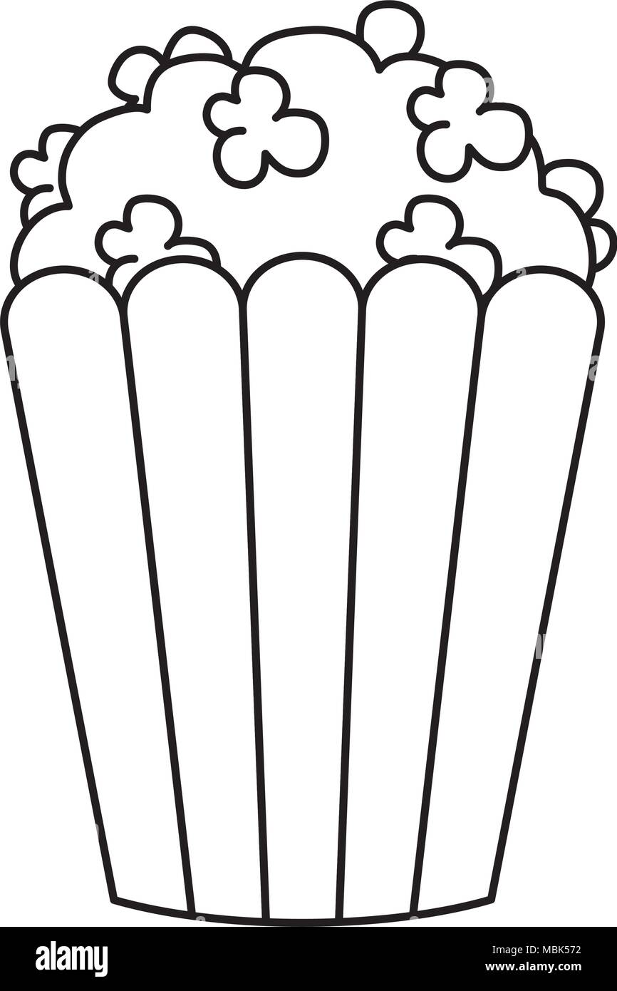 pop corn icon over white background, vector illustration Stock Vector ...