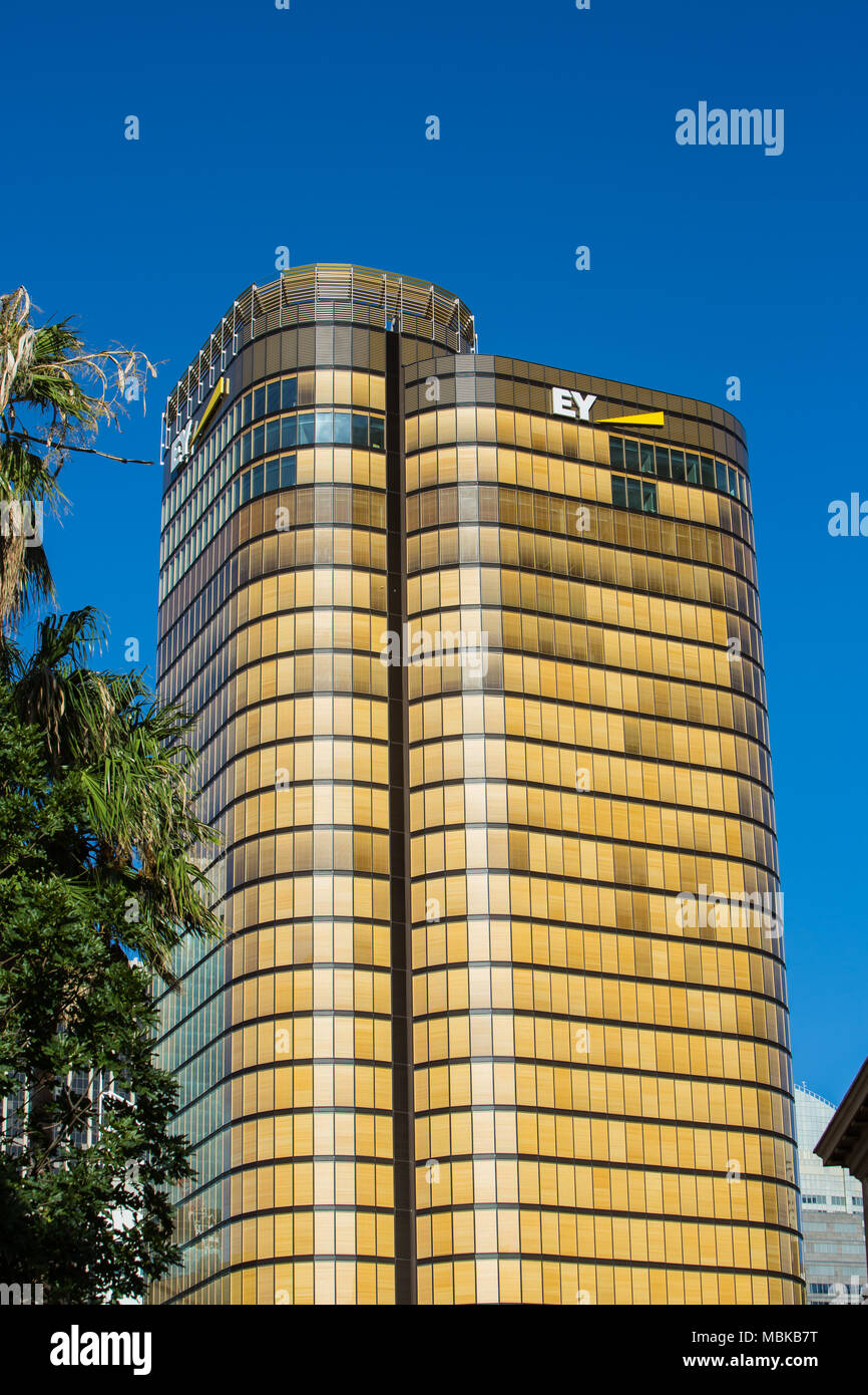 The new EY Centre at 200 George Street. It is one of Australia's most sustainable buldings in Sydney. Stock Photo