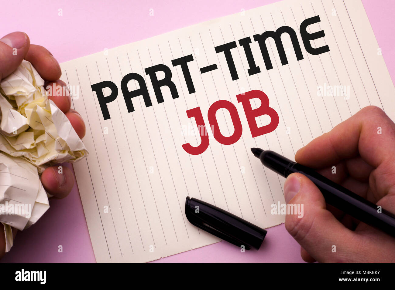 suck Chemist Northern Word writing text Part Time Job. Business concept for Working a few hours  per day Temporary Work Limited Shifts written by Man Notebook Paper Holding  Stock Photo - Alamy