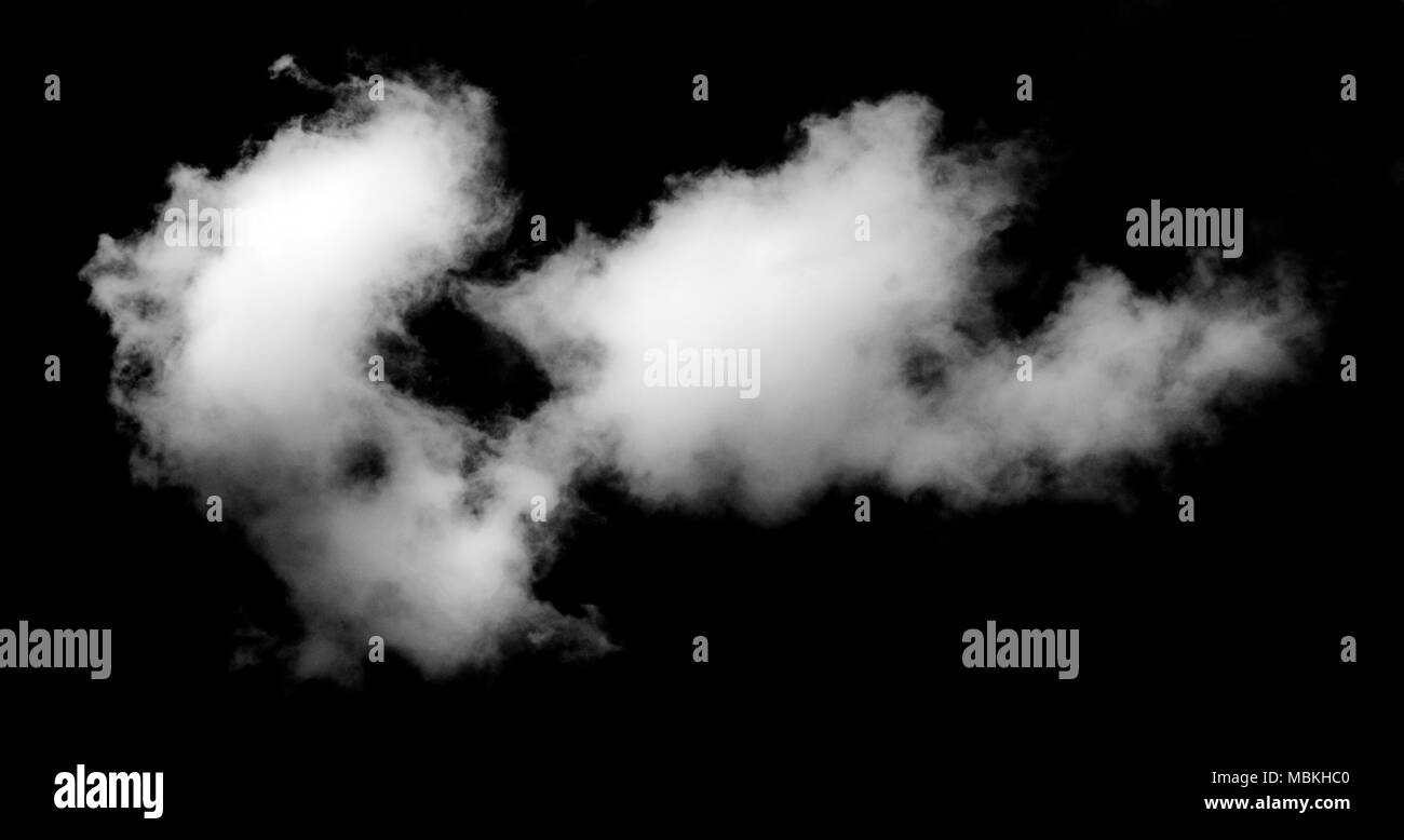 white cloud isolated black Stock Photo - Alamy