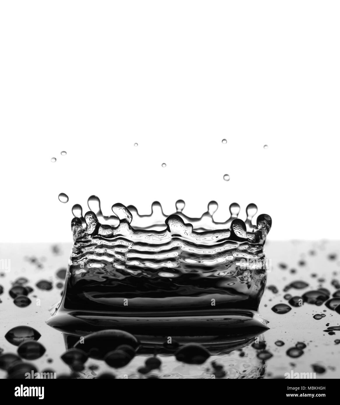 Water splash drops isolated Black and White Stock Photos & Images - Alamy