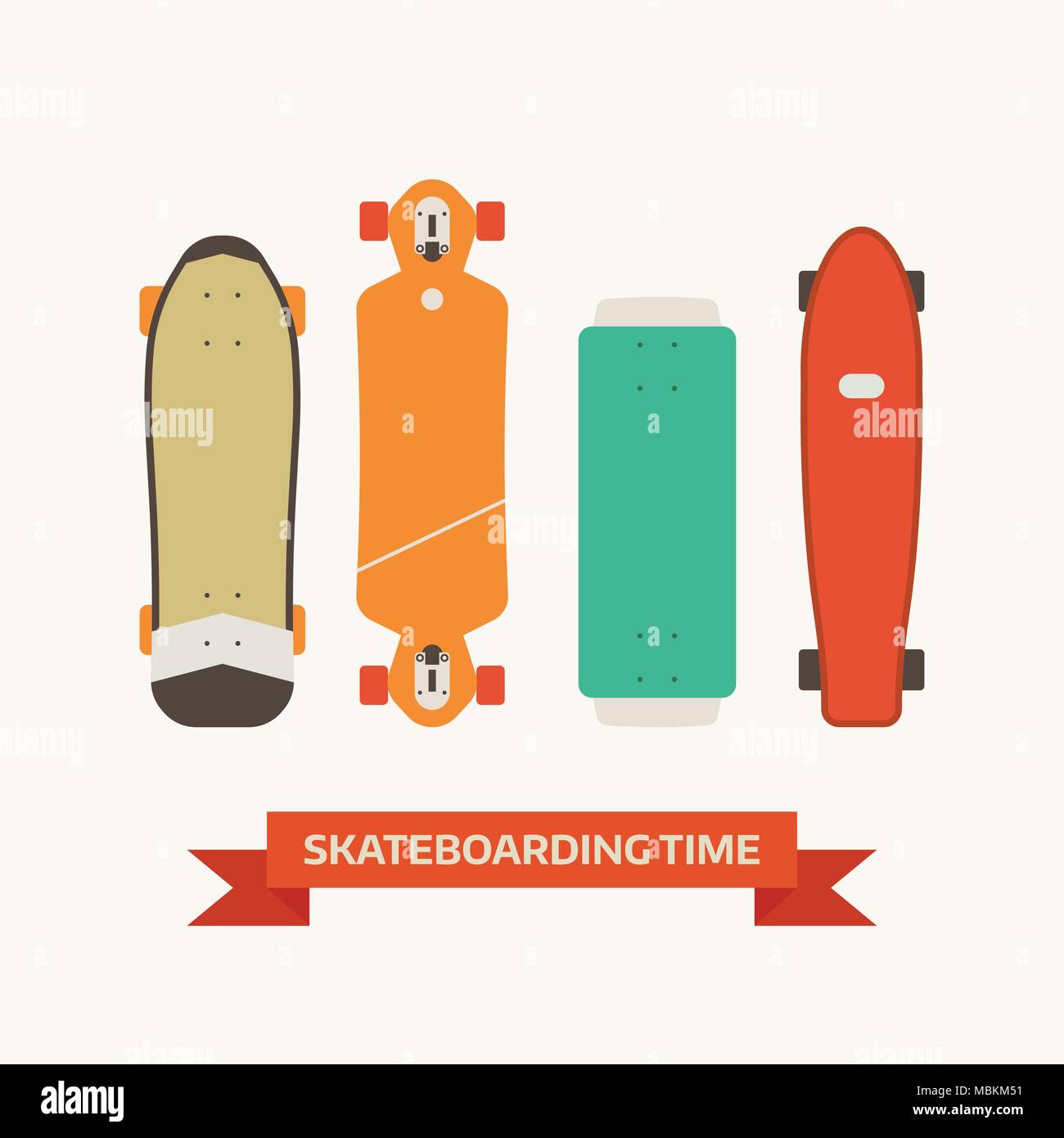 Retro Skateboard Decks Icons Stock Vector Image & Art - Alamy