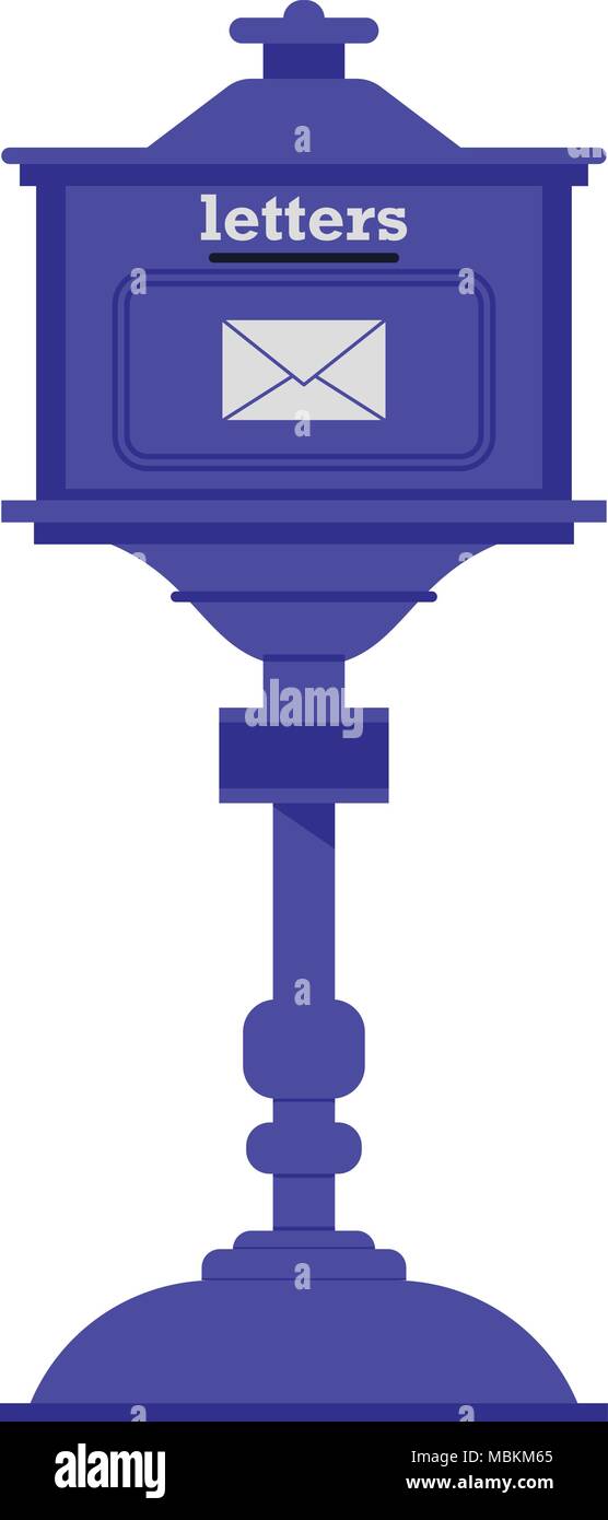 Blue old envelope vintage symbol Stock Vector Images - Alamy