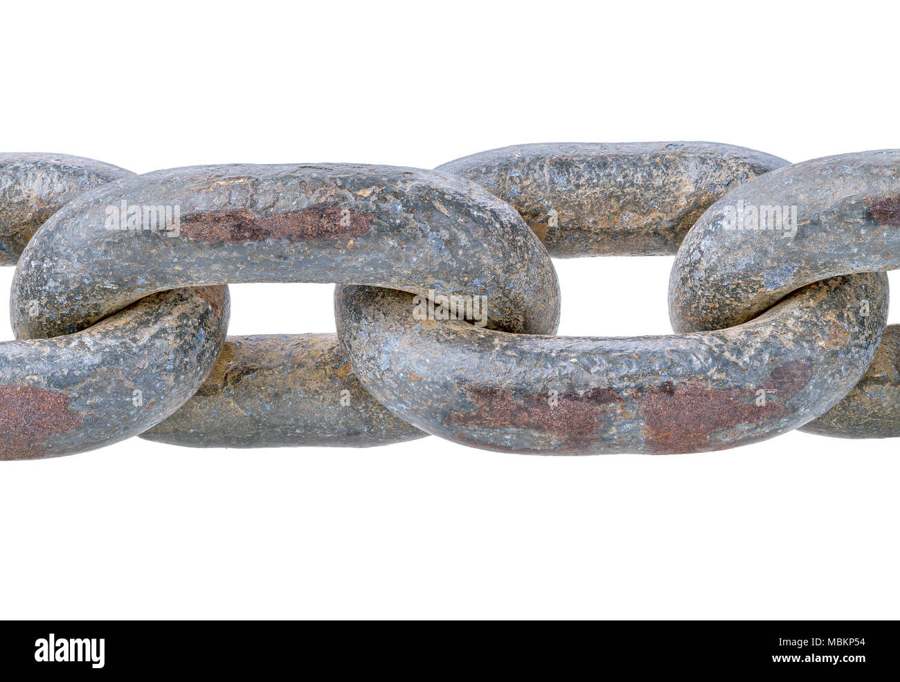 closed up of old rusty chain isolated on white Stock Photo - Alamy