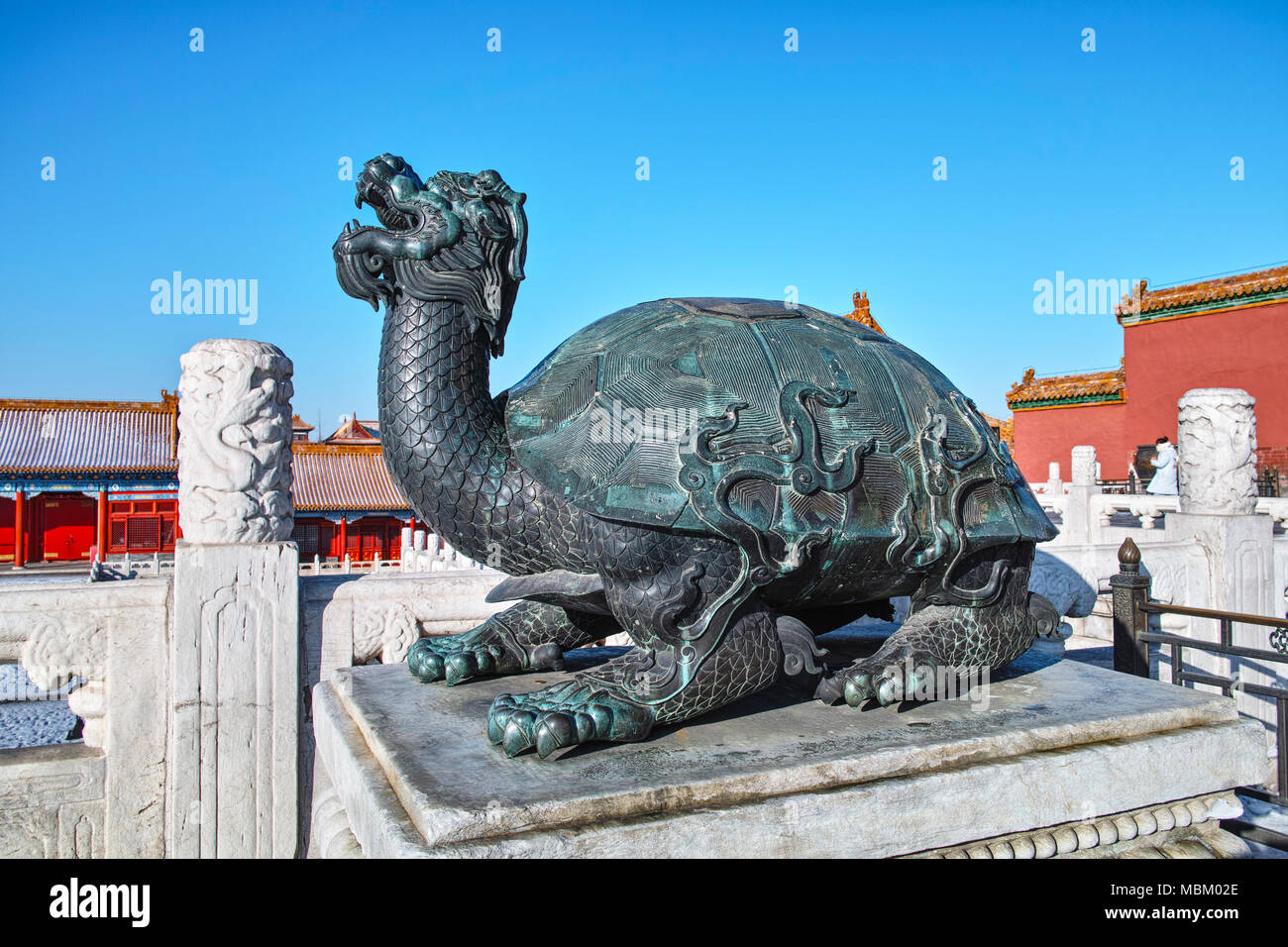 Bronze Tortoise Statue In Forbidden City Beijing
