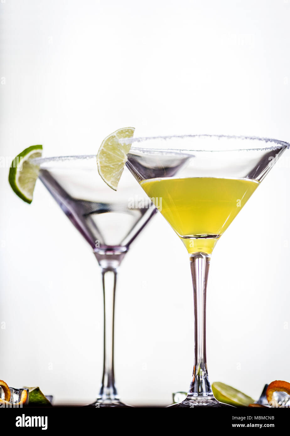 Alcohol cocktail Daiquiri with rum and lime Stock Photo