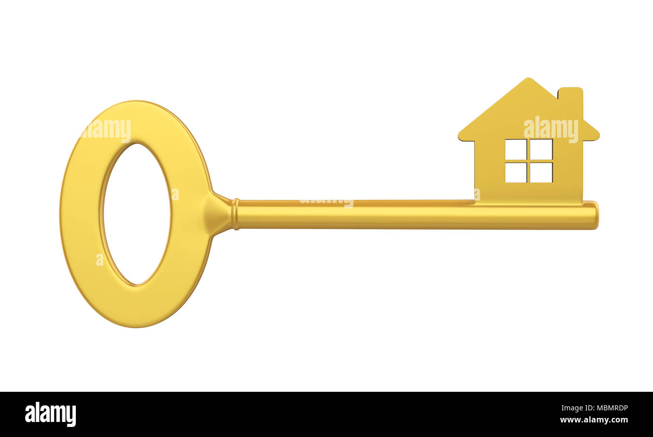 House Key Isolated Stock Photo