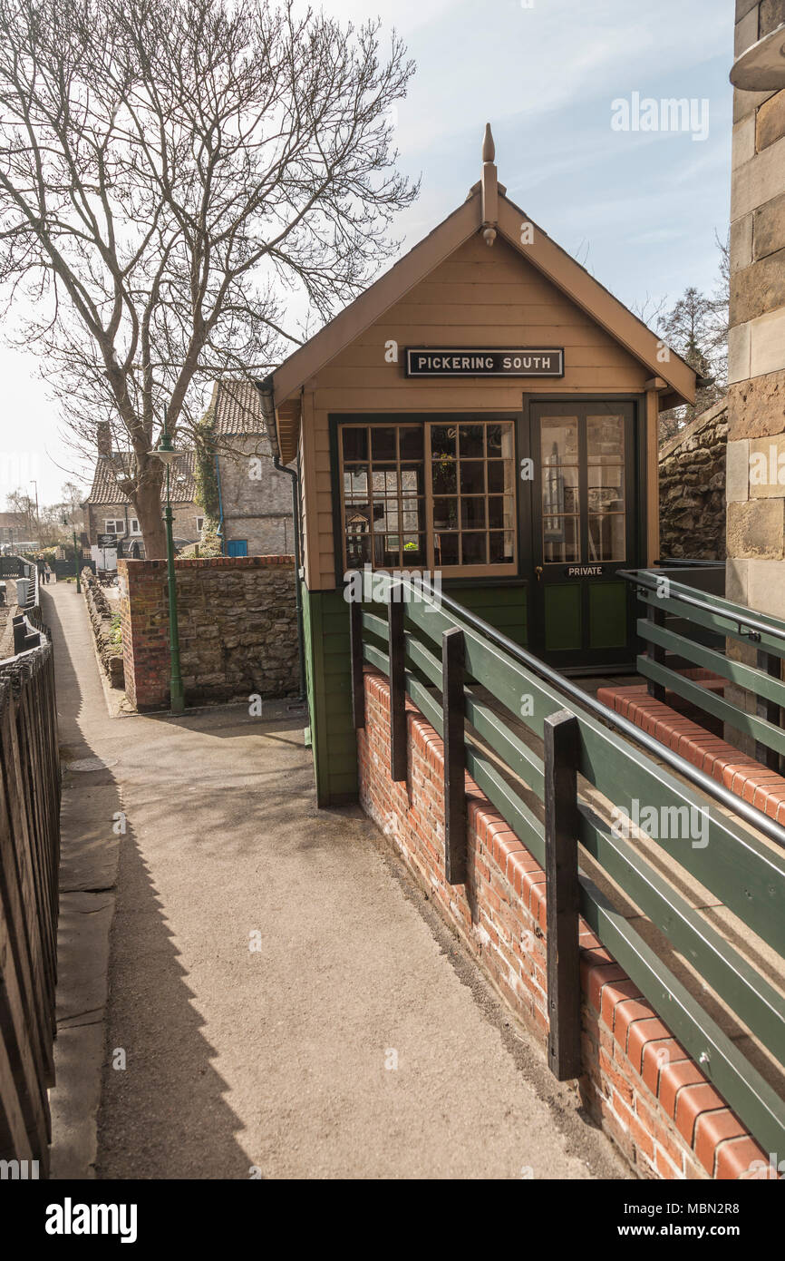 The railway station at Pickering,North Yorkshire,England,UK Stock Photo