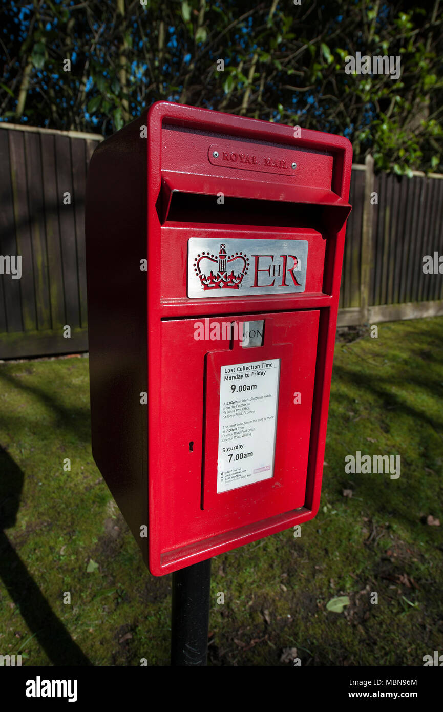 British letter box, Hook Heath, Surrey, England, United Kingdom Stock