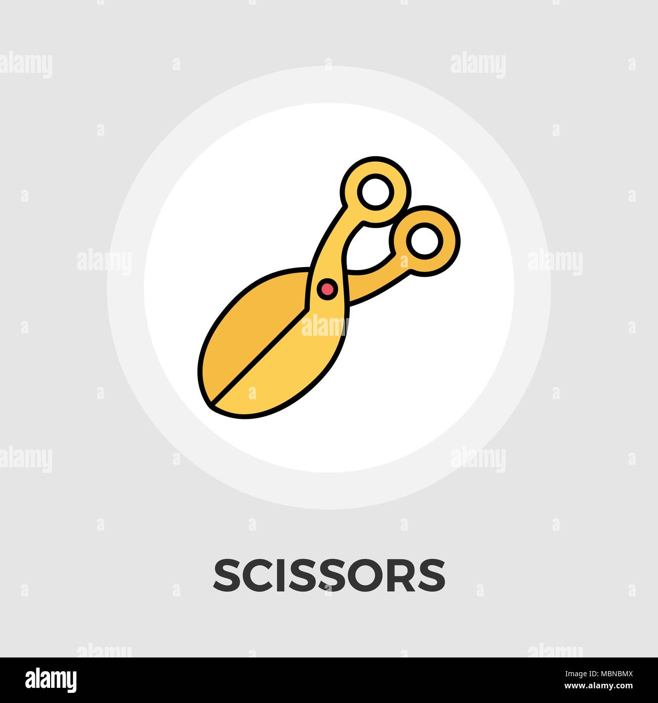 Scissors Icon Vector. Flat icon isolated on the white background. Editable EPS file. Vector illustration. Stock Vector