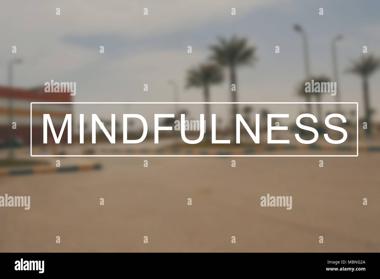 mindfulness with blurring background Stock Photo