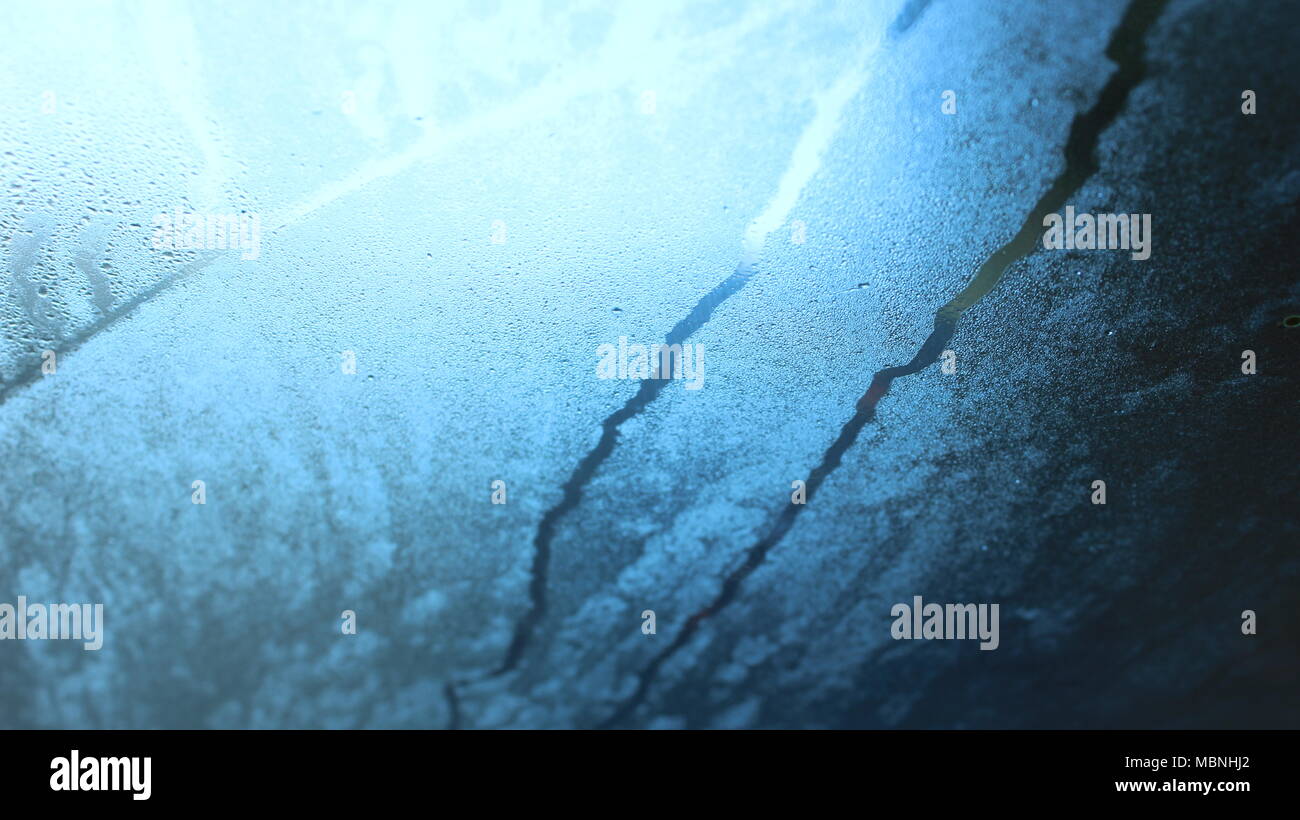 Mist and Water drops on Car glass Stock Photo - Alamy