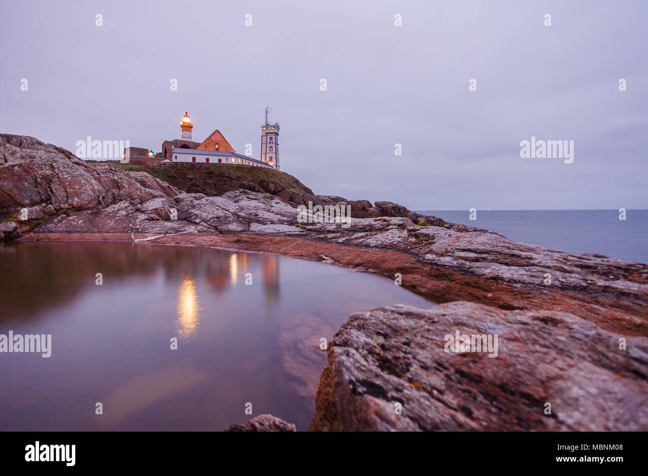 View of Lighthouse of Saint Mathieu in Brittany in France in Brittany ...