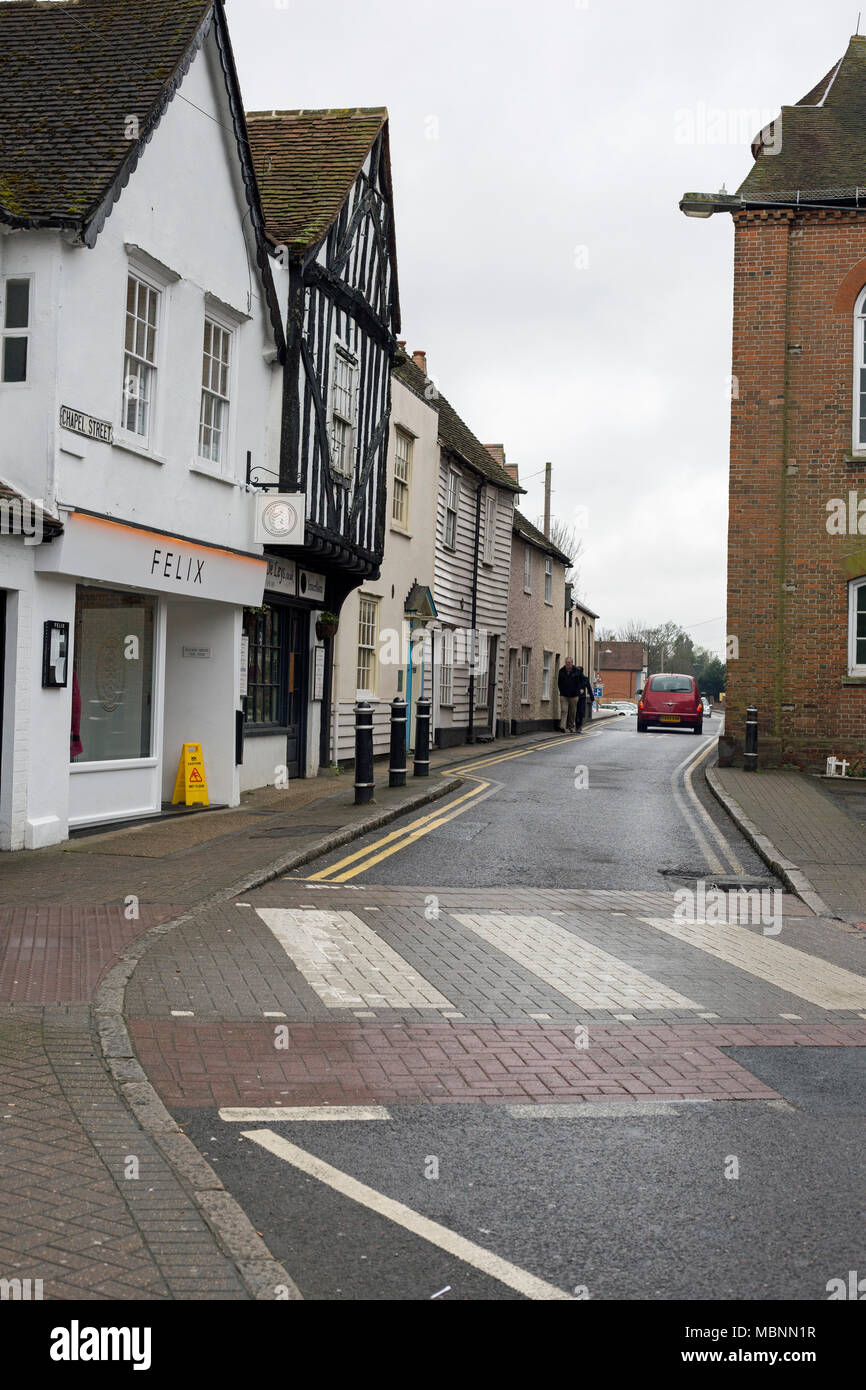 Billericay, Essex, England, April 2018, a view of Chapel Street. Stock Photo