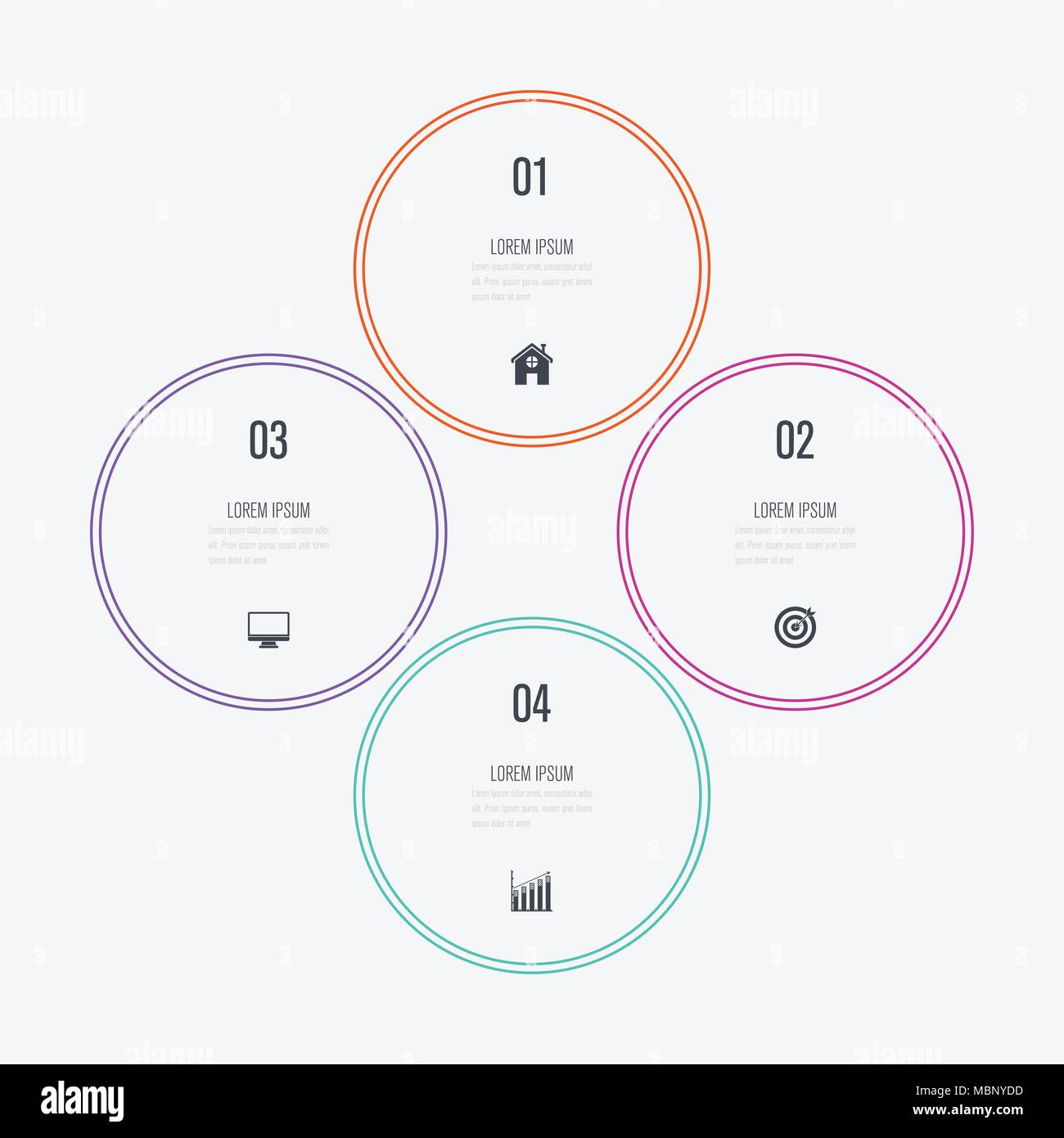 Vector illustration infographics 4 options Stock Vector Image & Art - Alamy