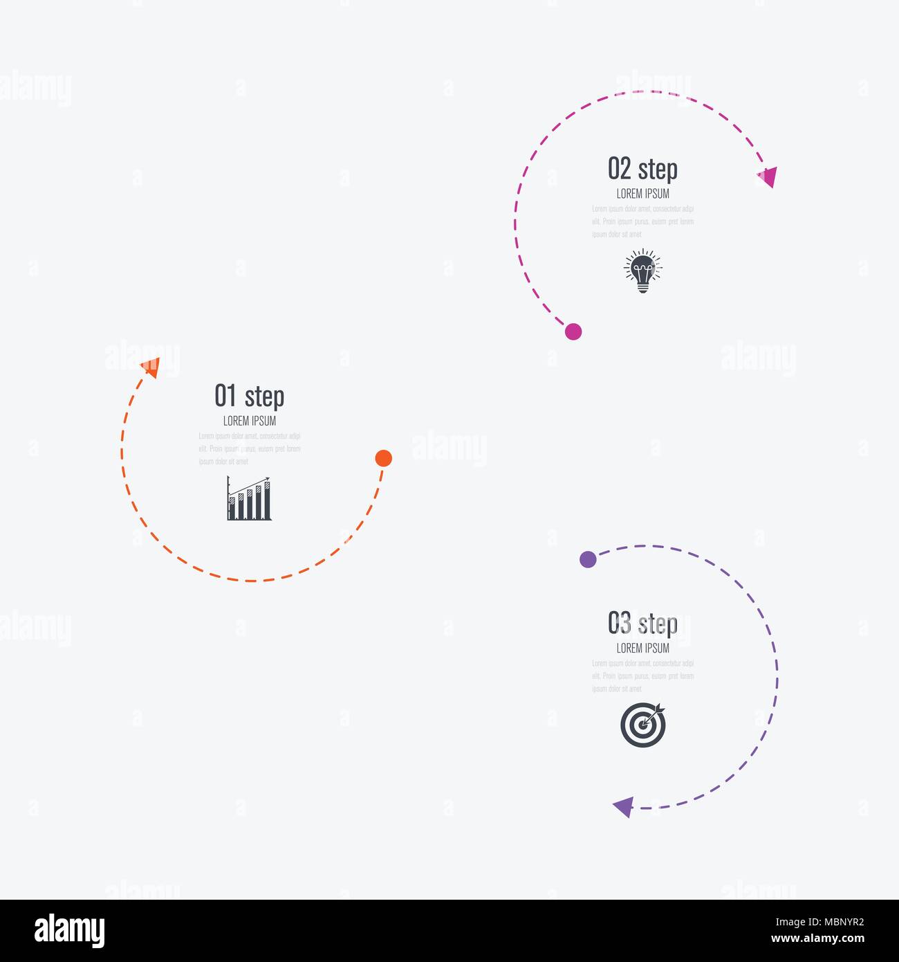 Infographics template 3 options with circle Stock Vector Image & Art ...