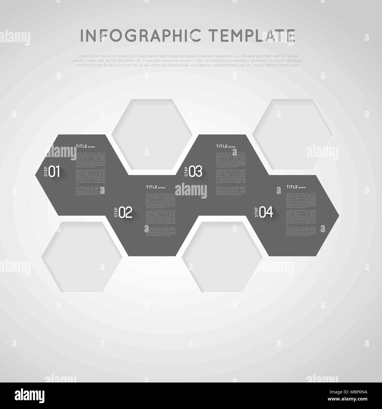 infographic template with hexagons, option steps Stock Vector Image ...