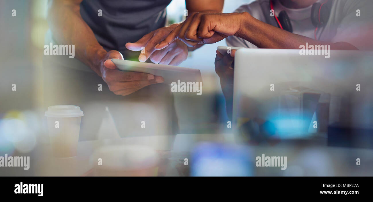 Creative businessmen using digital tablet Stock Photo