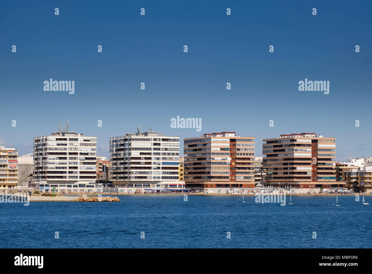 APARTMENTS TORREVIEJA HARBOUR SPAIN. Stock Photo