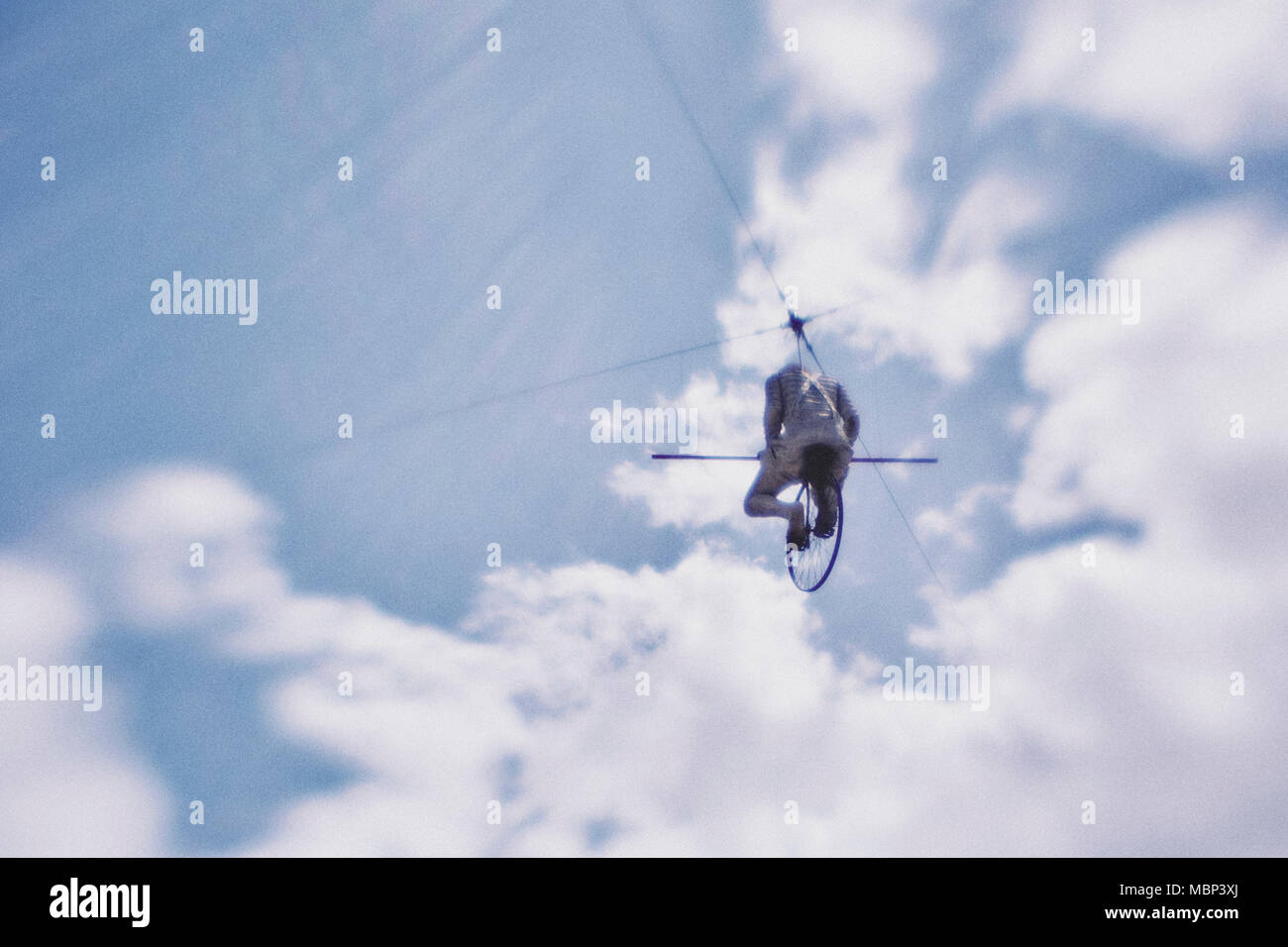 Unicycle sculpture at South Back Brisbane, Queensland, Australia Stock
