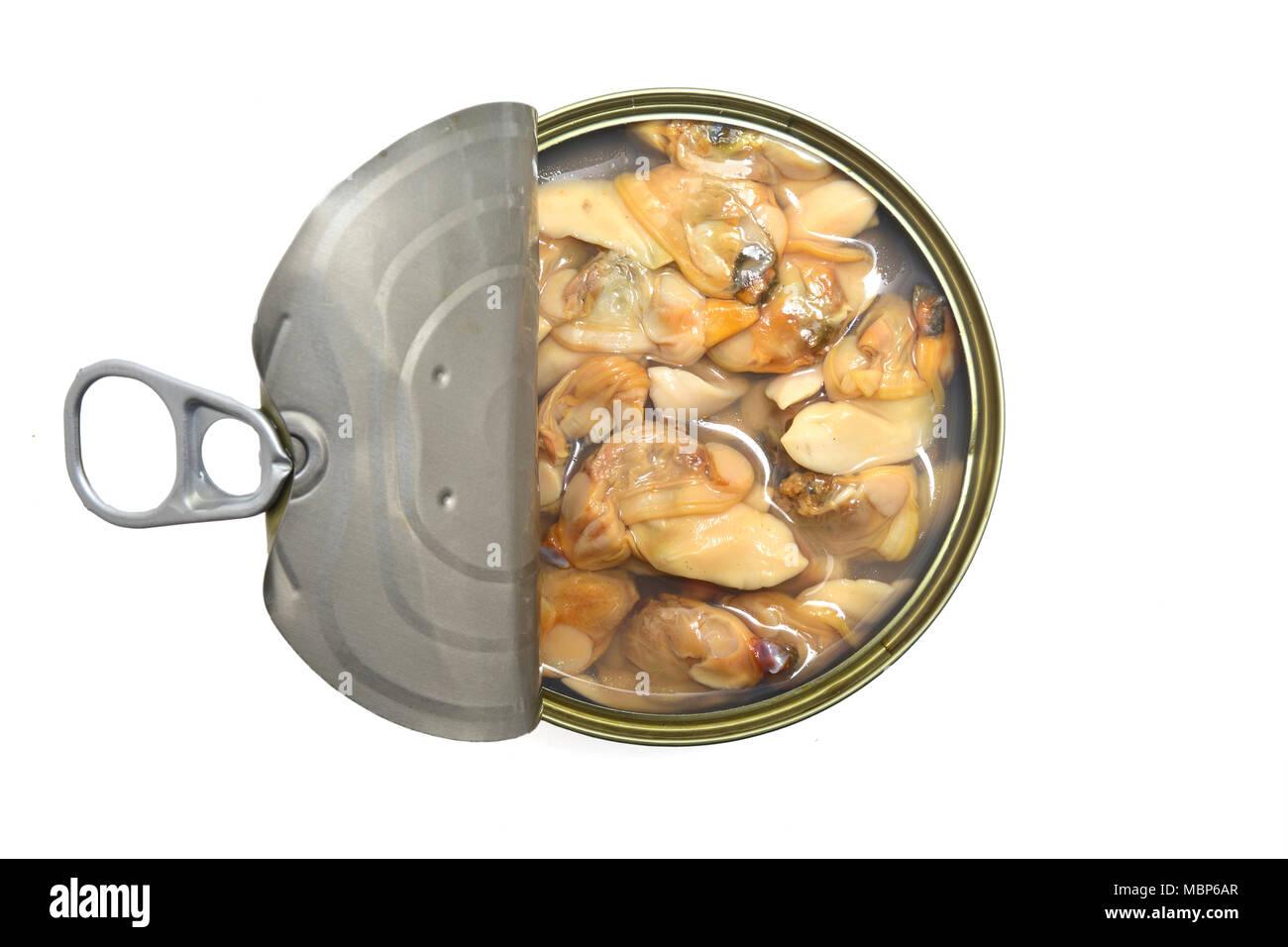 can of clams isolated Stock Photo Alamy