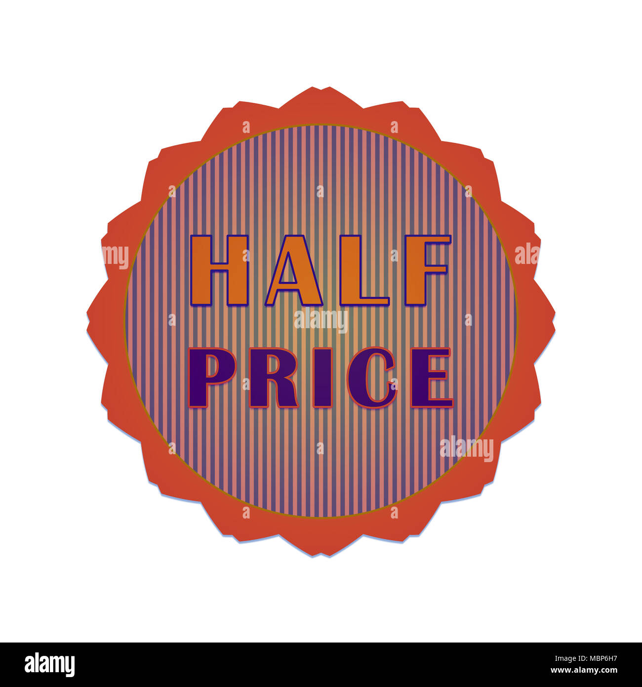 Half price label. Vintage motive Stock Photo