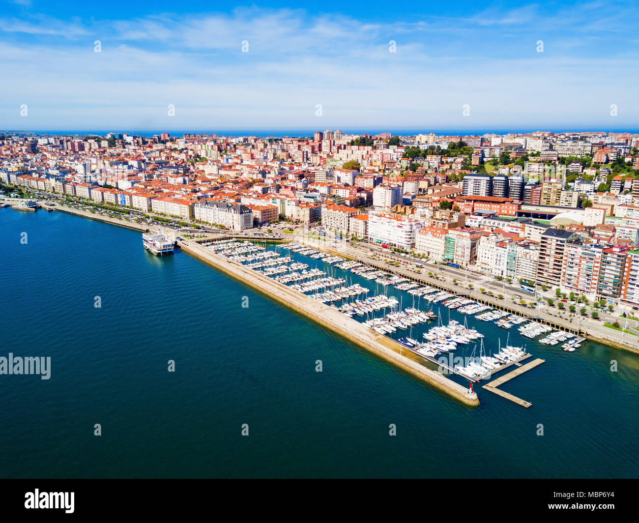 Santander city aerial panoramic view. Santander is the capital of the  Cantabria region in Spain Stock Photo - Alamy