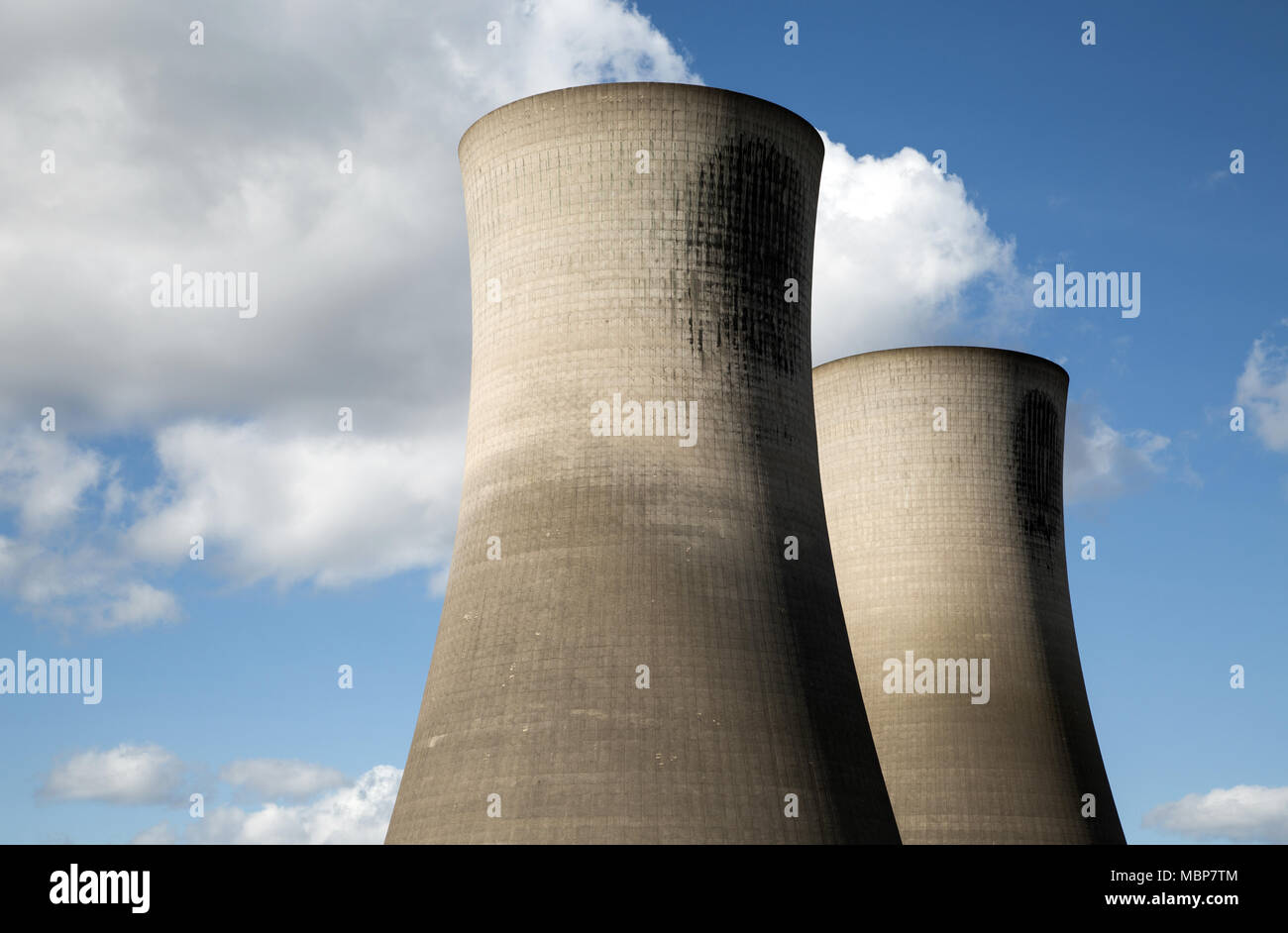 Cooling towers, Middlesbrough, England. Stock Photo