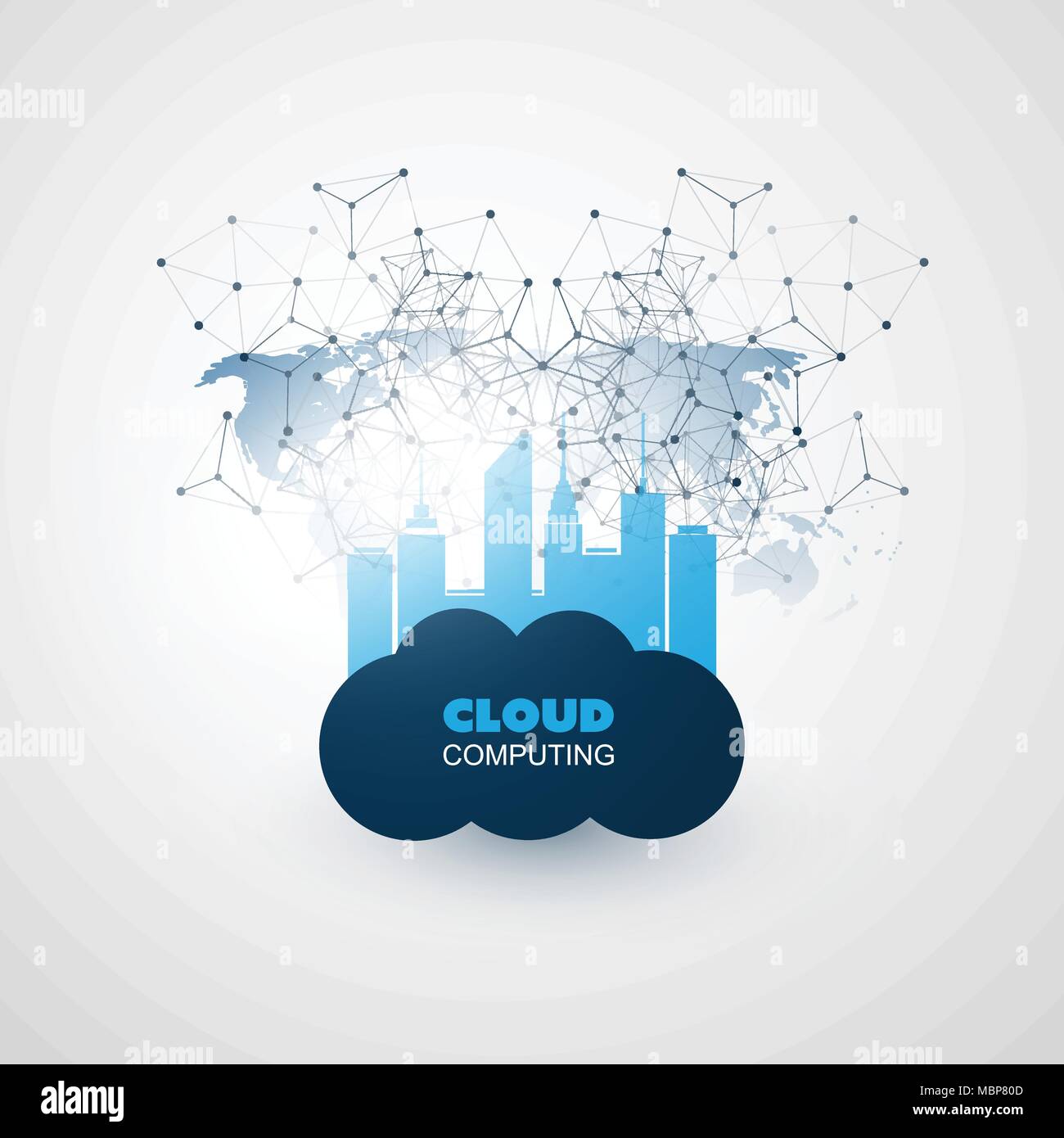 Cloud Computing and Smart City Design Concept - Global Digital Network ...
