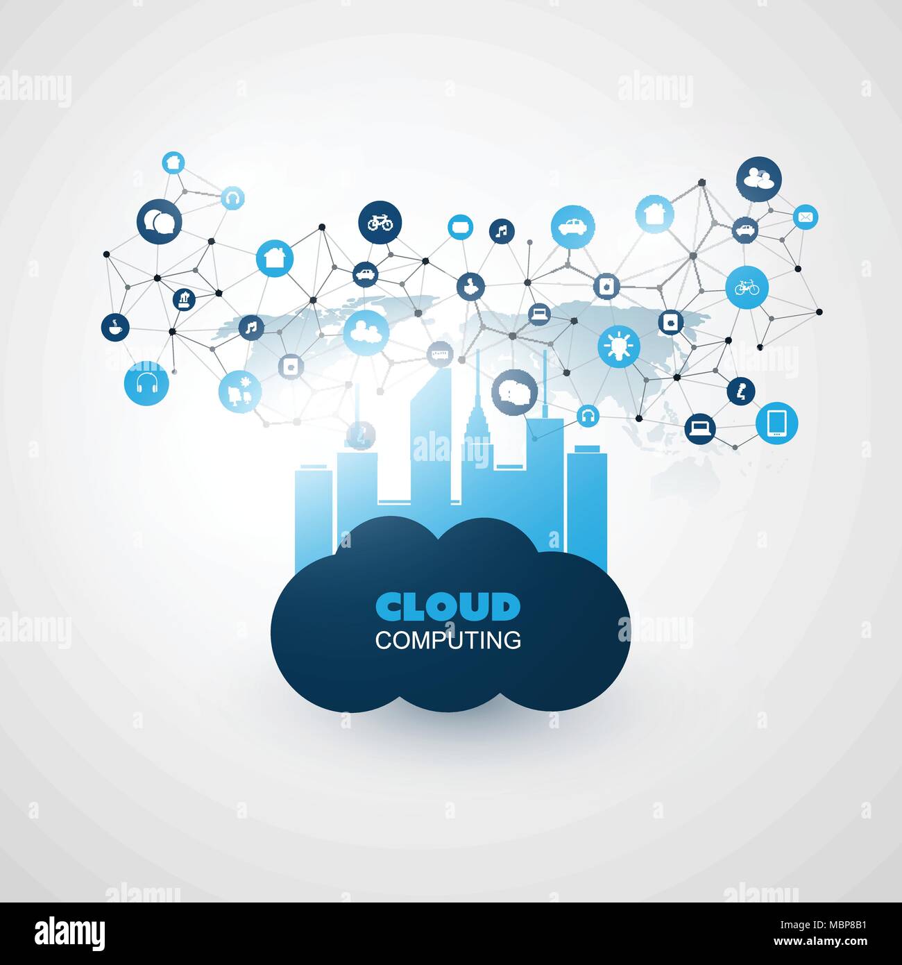 Cloud Computing and Smart City Design Concept - Digital Network ...