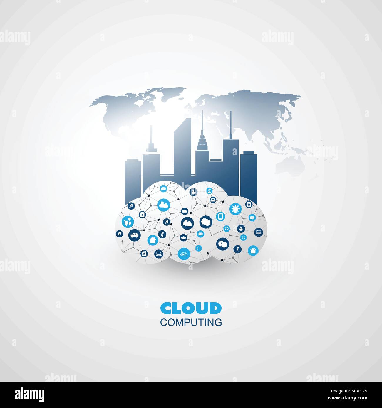 Cloud Computing and Smart City Design Concept - Digital Network ...