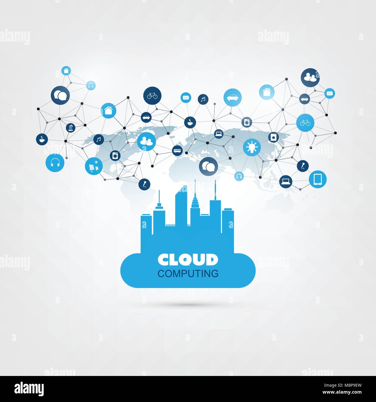 Cloud Computing and Smart City Design Concept - Digital Network ...
