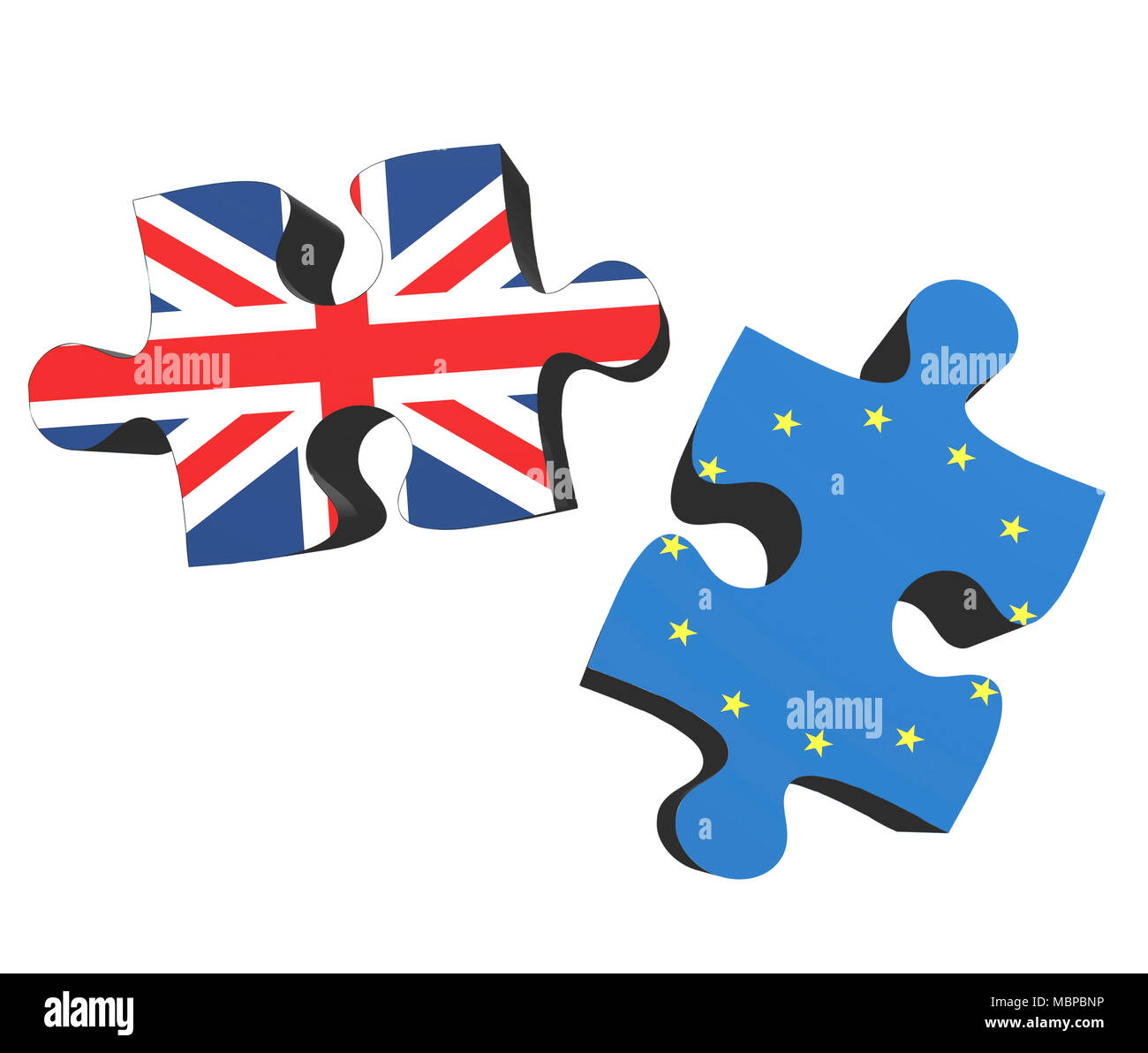 concept image of Brexit, Britain leaving the EU Stock Photo