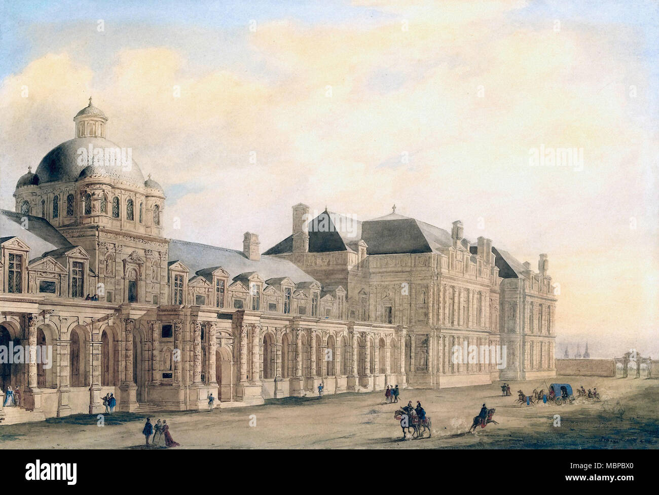 Lassus Jean Baptiste Antoine - View of Palais Des Tuileries Stock Photo -  Alamy