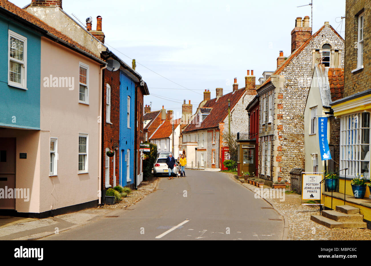 A view of the main A149 coast road passing through the North Norfolk