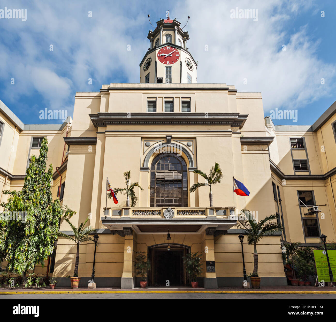 MANILA, PHILIPPINES MARCH 18 The clock tower of the Manila City Hall on March, 18, 2013