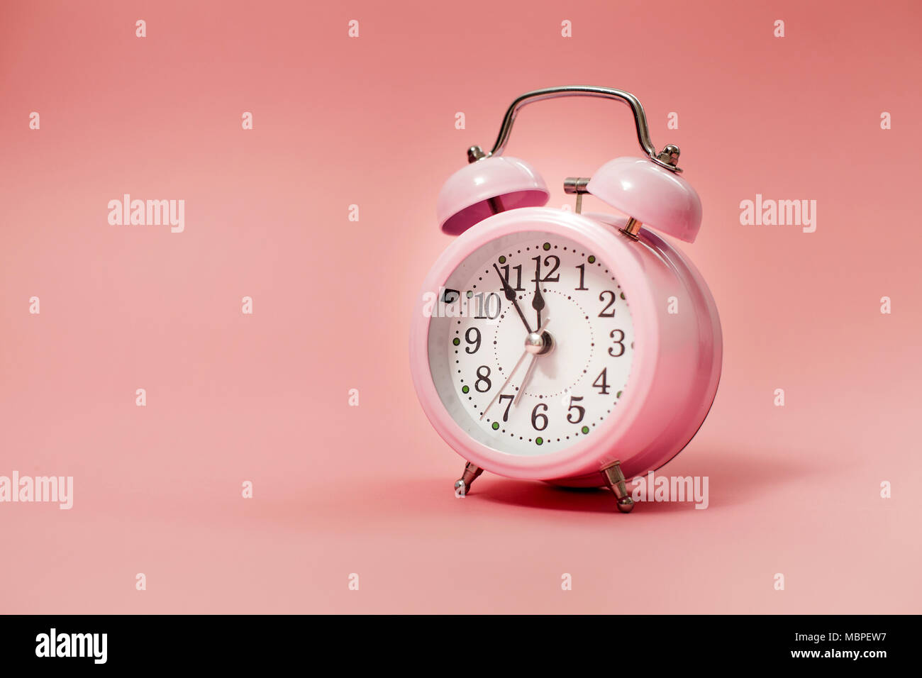 Alarm clock, vintage retro style time concept Stock Photo Alamy