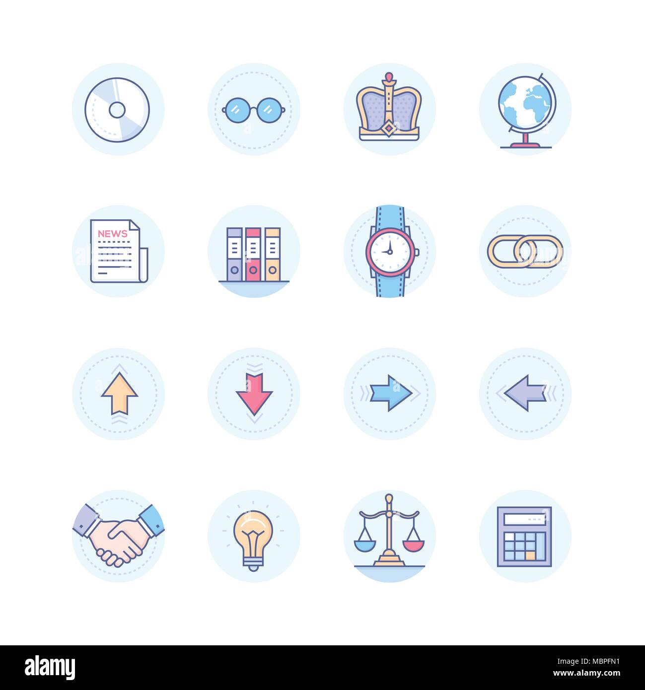 Business concepts - modern line design style icons set Stock Vector ...