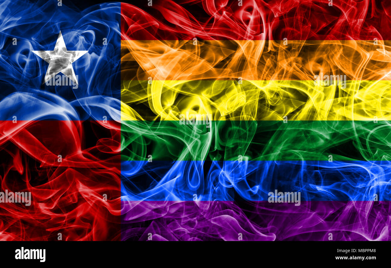 Chile Gay smoke flag, Chile flag Stock Photo Alamy