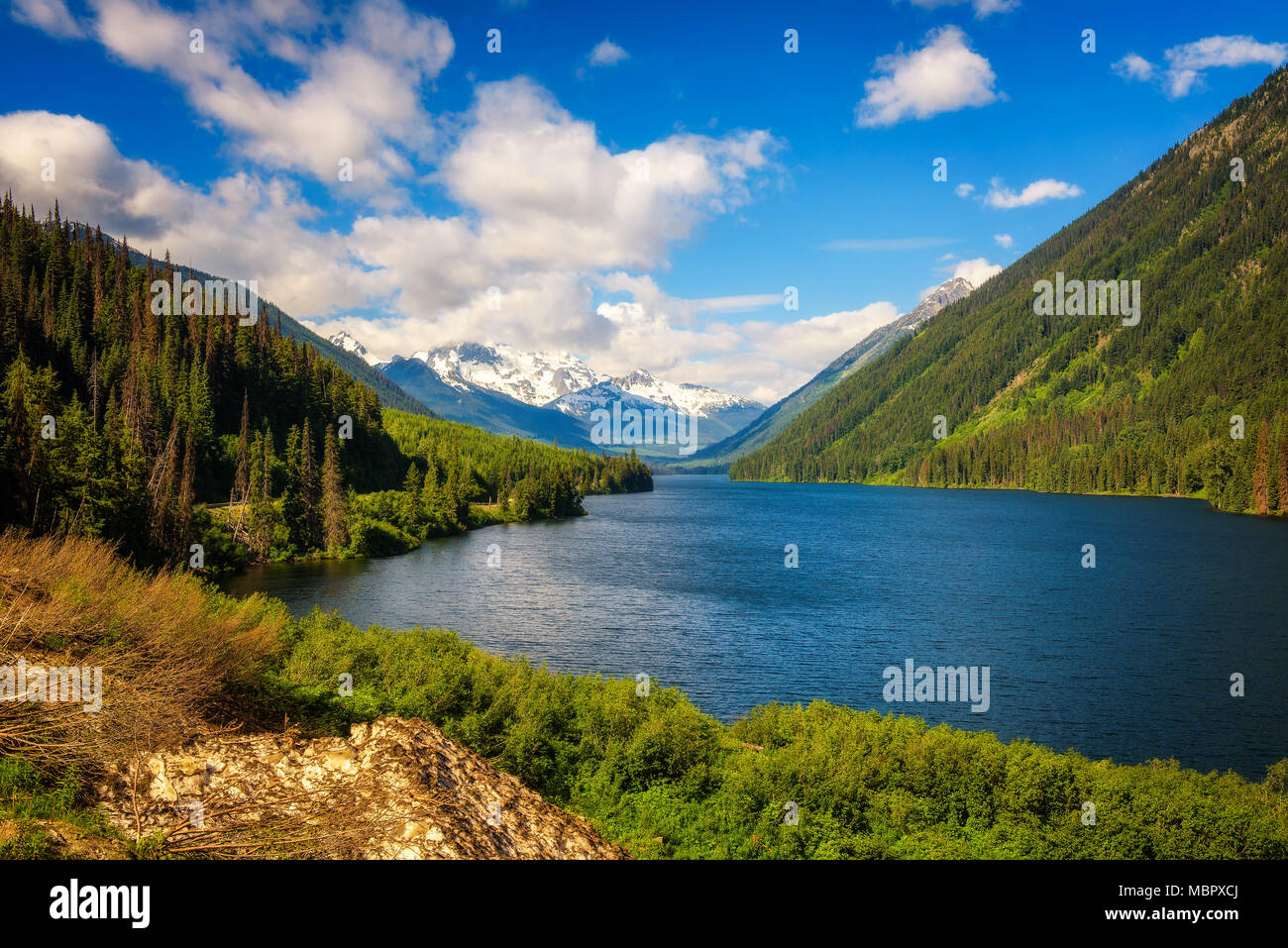 Duffey Lake in British Columbia, Canada Stock Photo