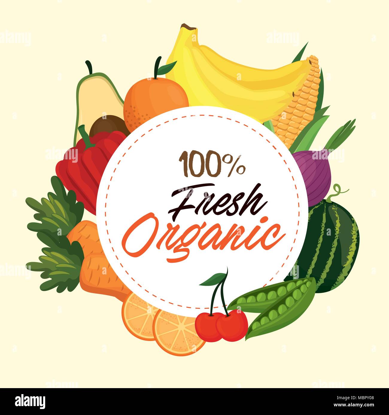 fresh vegetables and fruits healthy food Stock Vector Image & Art - Alamy
